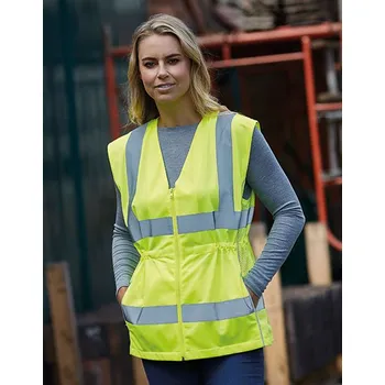 YOKO Dámská Hi-Vis výkonná vesta a Barva: Hi-Vis Orange, Velikost: XXL G_YK180