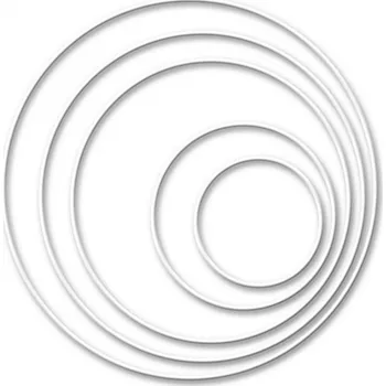 Lapač snů Kovový kruh na výrobu lapače snů - bílý - 10cm