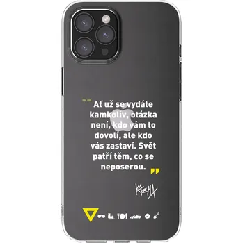 Pouzdro na mobilní telefon Picasee silikonový průhledný obal pro Apple iPhone 12 Pro Max - Kazma - SVĚT PATŘÍ TĚM, CO SE NEPOSEROU