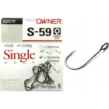 Rybářský háček Háčky zemní, spiningové, s otřepem Owner S-59 6 ks