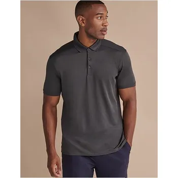 Henbury Pánská strečová polokošile Slim Fit + prodyšná úprava Barva: Modrá, Velikost: L G_W460