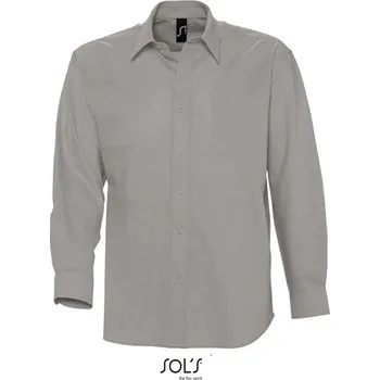 SOL´S Pánská Oxford-Shirt Boston s dlouhým rukávem Barva: Silver, Velikost: S G_L613