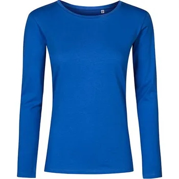 Dámské tričko X.O by Promodoro Dámské tričko s kulatým výstřihem a dlouhým rukávem Barva: Azur Blue, Velikost: XXL G_XO1565