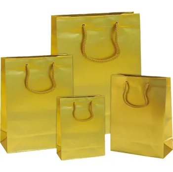 Dárková taška Papírová taška Color velká zlatá