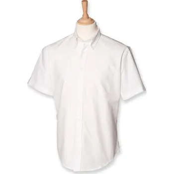 Pánská košile Henbury Pánská klasická košile Oxford s krátkým rukávem Barva: white, Velikost: 4XL (54) G_W515