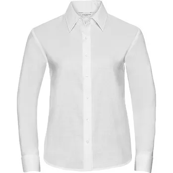 Dámská košile Russell Collection Dámská košile Oxford L/S Easy Care Barva: white, Velikost: S G_Z932F