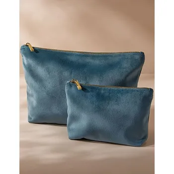 Kosmetická taška BagBase Sametová taška na příslušenství Barva: Zelená, Velikost: L (33 x 24 cm) G_BG714