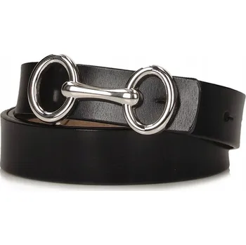 Opasek Pásek Dámský Přírodní kůže Úzký Ke kalhotám Spona Černá - 90 cm 1999