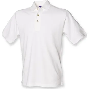 Pánské tričko Henbury Klasická bavlněná polokošile Piqué Barva: white, Velikost: L G_W100