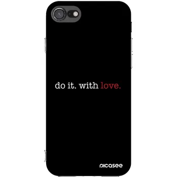 Pouzdro na mobilní telefon Picasee silikonový průhledný obal pro Apple iPhone SE 2020 - Do it. With love.