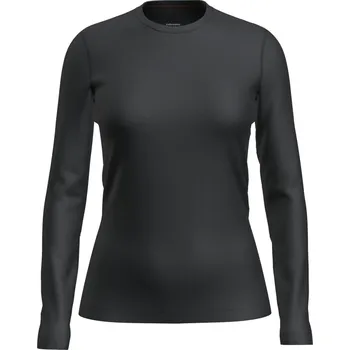 Termo tričko s dlouhým rukávem dámské ICEBREAKER W Mer Core Heavyweight LS Crewe BLACK - S
