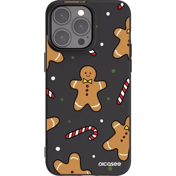 Pouzdro na mobilní telefon Picasee silikonový černý obal pro Apple iPhone 15 Pro Max - Gingerbread