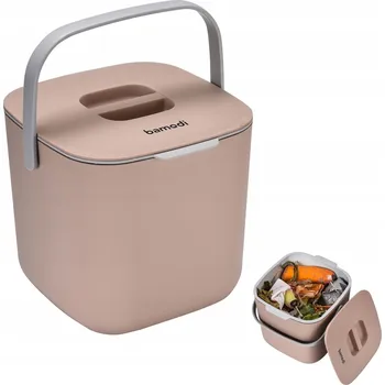 Odpadkový koš Koš na bioodpad Bamodi, broskvová barva 7L