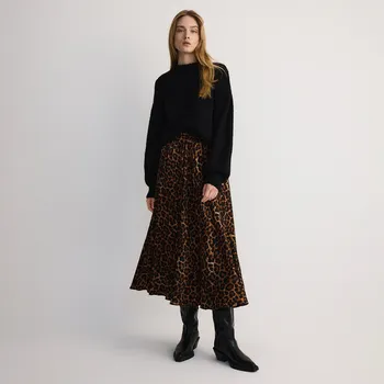 Dámská sukně Reserved - Saténová sukně se zvířecím vzorem - vícebarevná - ZW069-MLC - ZW069-MLC-S