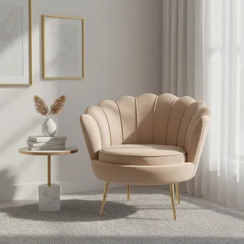 Křeslo Signal Křeslo CAMELLIA 1 VELVET | béžová