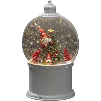 Vánoční dekorace Konstsmide 4300-200 LED svítilna Santa Claus teplá bílá LED bílá naplněné vodou, časoměřič