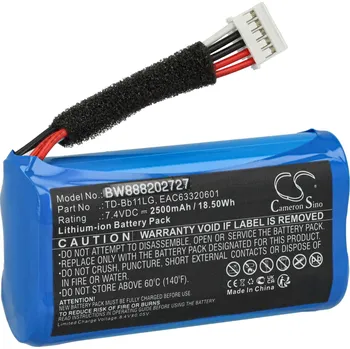 Baterie k notebooku VHBW Baterie pro LLG Xboom Go PK7 / Music Flow P7, 2500 mAh