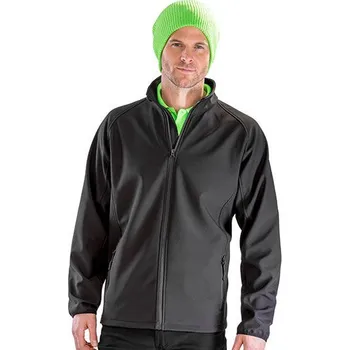 Result Core Pánská softshellová bunda s potiskovatelnou podšívkou z recyklovaného fleecu Barva: Modrá, Velikost: 4XL G_RT231