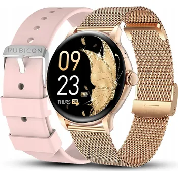 Hodinky Dámské hodinky CHYTRÉ HODINKY Rubicon AMOLED 1.43" s VOLÁNÍM a vlastním ciferníkem