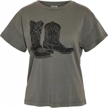 Dámské tričko Dámské tričko Noisy may May NOISY MAY-27030135 OBSIDIÁNOVÉ BOTY ČERVENÉ S