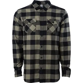 Pánské oblečení Independent Unisex flanelová košile Barva: olive, Velikost: XL G_NP500
