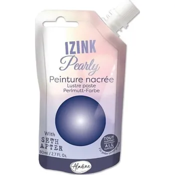 Speciální výtvarná barva Aladine Izink Pearly Efektová barva Dark Blue 80 ml 1 ks