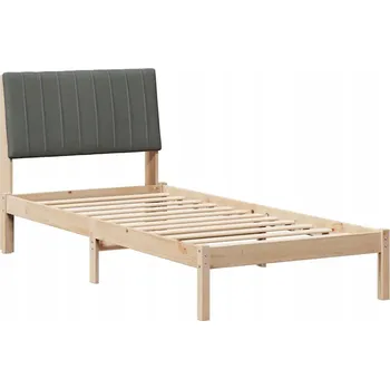 Postel Rám postele s čelo Hnědá 90 x 190 cm Masivní borové dřevo