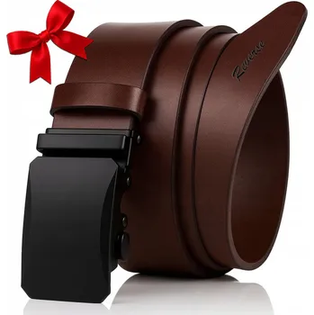 Opasek Pánský Pásek AUTOMAT Elegantní opasek ke kalhotám KRABIČKA Hnědý 120cm