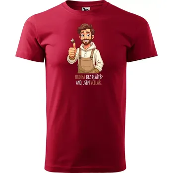 Pánská móda Sablio Tričko s potiskem Hrdina bez pláště? Ano, jsem včelař - červené 4XL