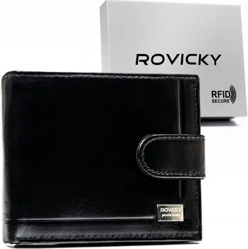 Peněženka Rovicky pánská peněženka z pravé kůže černá - muž
