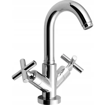 Vodovodní baterie Stojánková umyvadlová baterie Sapho AXIA, stříbrná