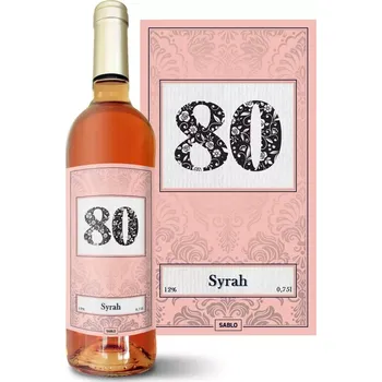 Víno Sablio Růžové víno k 80. narozeninám: 0,75 l