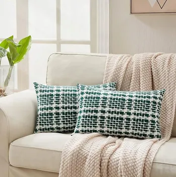 Povlak na dekorativní polštářek Povlak na polštář láhvově zelená 30x50 cm