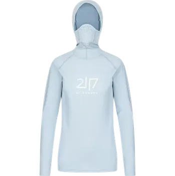 Dámská móda 2117 of Sweden Undal dámská funkční mikina s kapucí, Ice Blue L