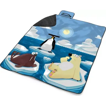 deka Sablio Plážová deka Lední zvířátka: 200x140 cm