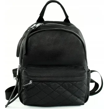 Městský batoh Batoh dámský kožený městský malý černý přírodní kůže SOLIER