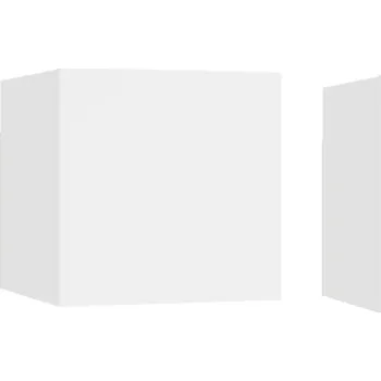 Noční stolek Noční stolky, 2 ks, bílé, 30,5x30x30 cm, dřevotříska