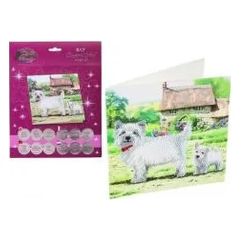 Set školních potřeb Diamentowa mozika Westie pieski 18x18cm