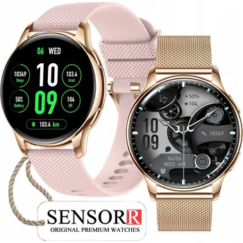 Hodinky Sensorr dámské hodinky Zlaté chytré hodinky chytré hodinky pro ženy s náramkem