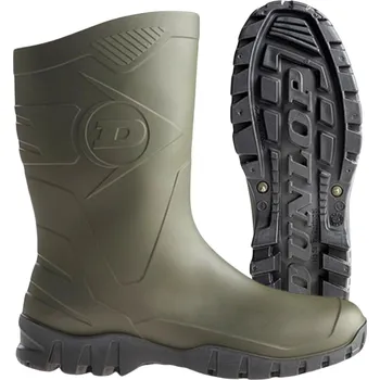 Pánské holínky Holínky krátké gumové holínky Dunlop Dee nepromokavé boty zelené 46