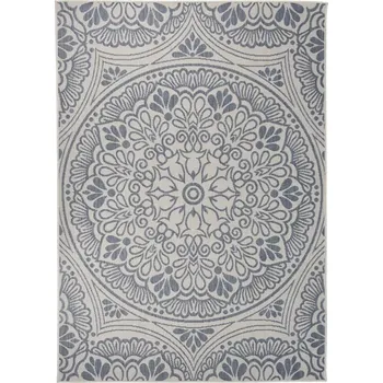 Koberec Koberec s plochou vazbou, 120x170 cm, modrý vzor