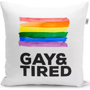 Polštář Sablio Polštář GAY & TIRED: 40x40 cm