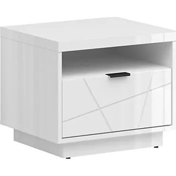 Noční stolek Black Red White - BRW Forn Bílý Lesk / Bílá s Vysokým Leskem