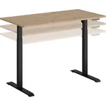 Psací stůl 140 s elektrickým nastavením výšky do kanceláře a pracovny Space Office - Black Red White - BRW Dub Artisan x cm