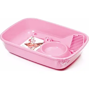 Toaleta pro kočku Sada WC s doplňky, béžová