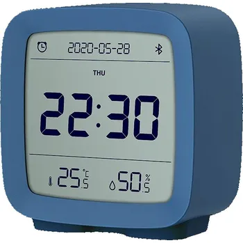 Budík QINGPING Bluetooth Alarm clock (Temperature & RH monitor) - blue