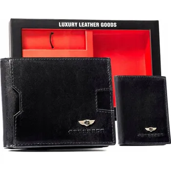 Peněženka Peterson pánská peněženka z pravé kůže černá - muž