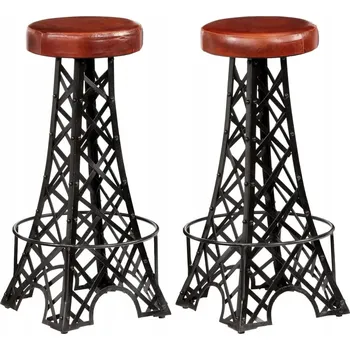 Barová židle Barové židle, 2 ks, pravá kůže