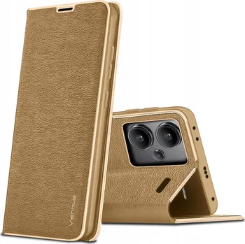 Pouzdro na mobilní telefon Flipové pouzdro KrainaGSM pro Xiaomi Note 60 zlatý