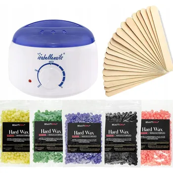 Sada na depilaci Beautiona s ohřívačem a tvrdými vosky 5x100 g